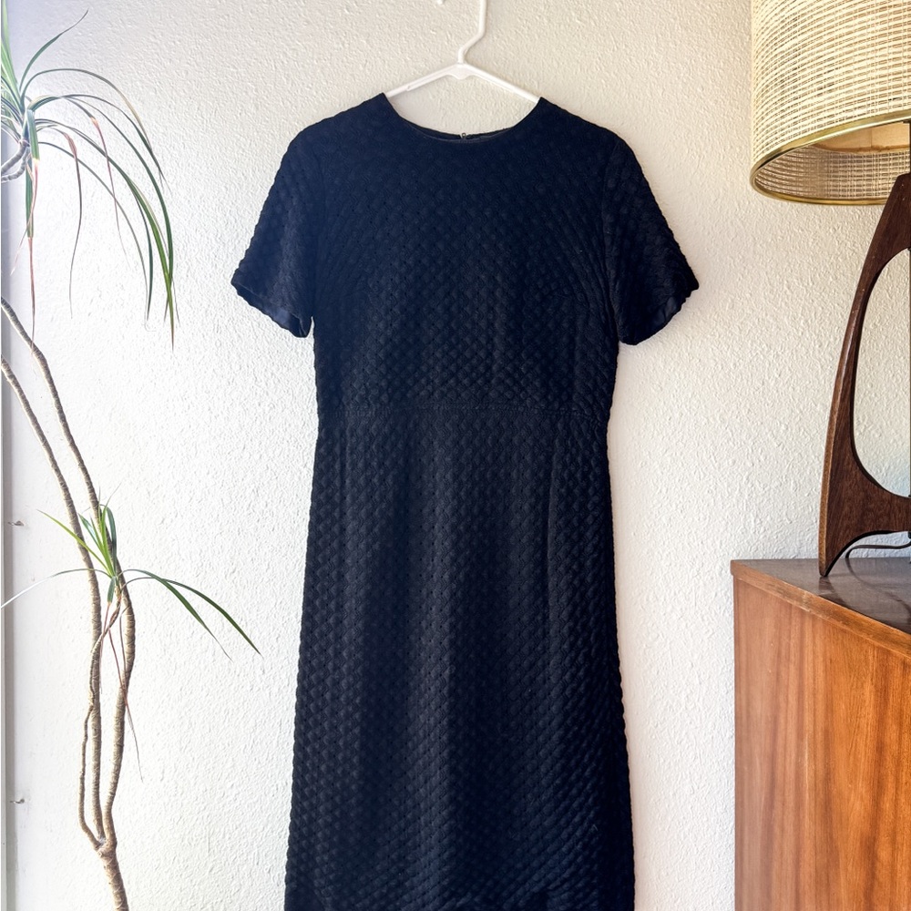 Elegant Black Textured Dress